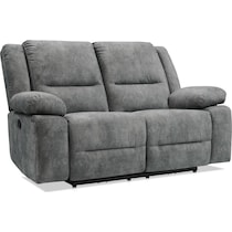 bradshaw gray manual reclining loveseat   