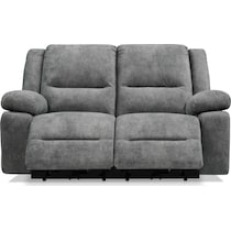 bradshaw gray manual reclining loveseat   