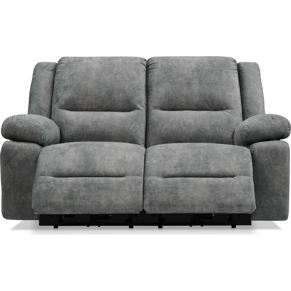 bradshaw gray manual reclining loveseat   