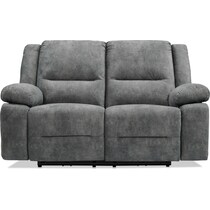 bradshaw gray manual reclining loveseat   