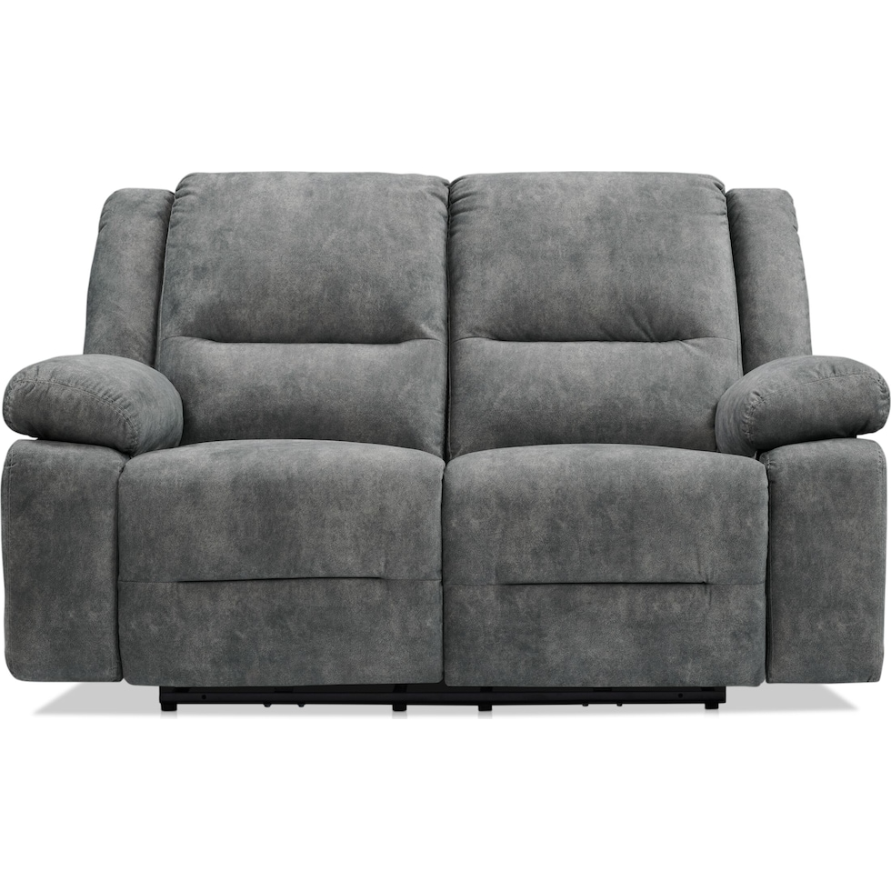 bradshaw gray manual reclining loveseat   