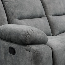 bradshaw gray manual reclining loveseat   