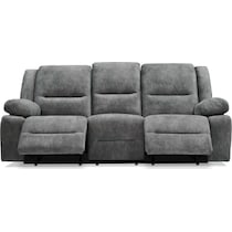 bradshaw gray manual reclining sofa   