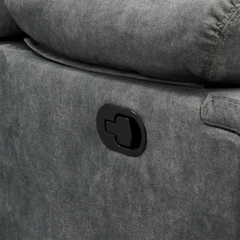 bradshaw gray manual reclining sofa   