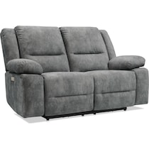 bradshaw gray power reclining loveseat   