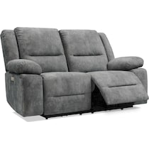 bradshaw gray power reclining loveseat   