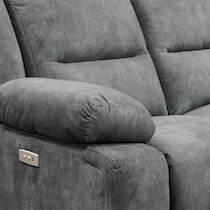 bradshaw gray power reclining loveseat   