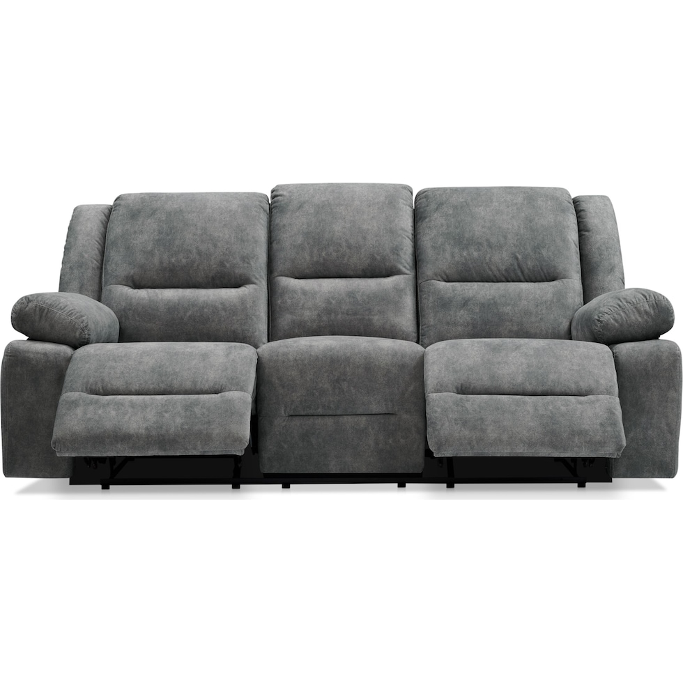 bradshaw gray power reclining sofa   