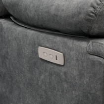 bradshaw gray power reclining sofa   
