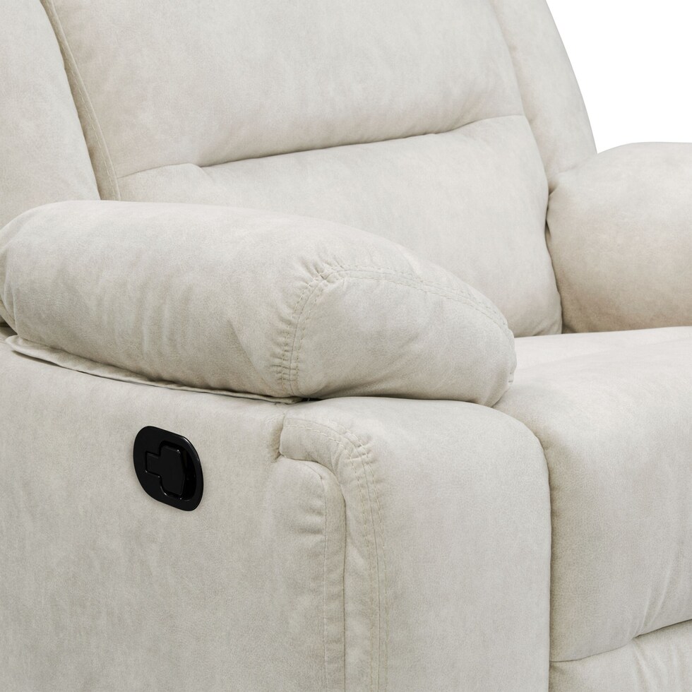 bradshaw neutral  pc manual reclining living room   
