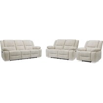 bradshaw neutral  pc manual reclining living room   