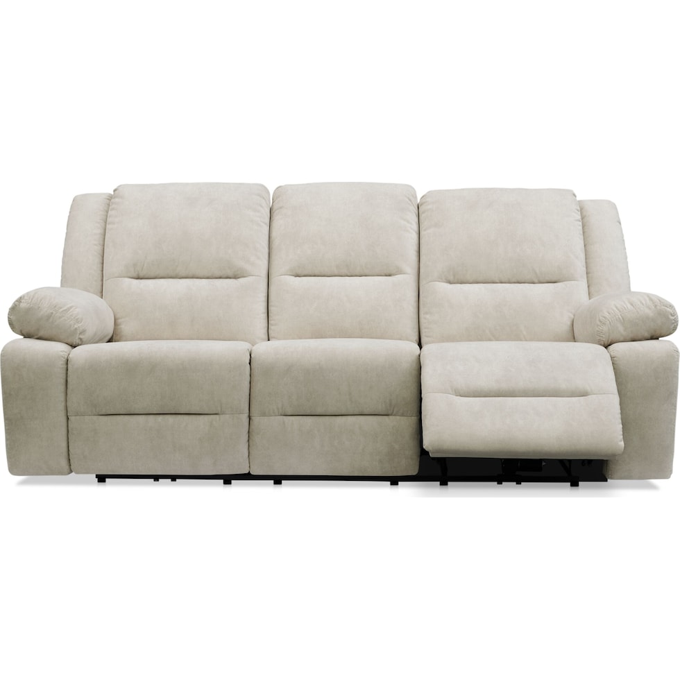 bradshaw neutral power reclining sofa   