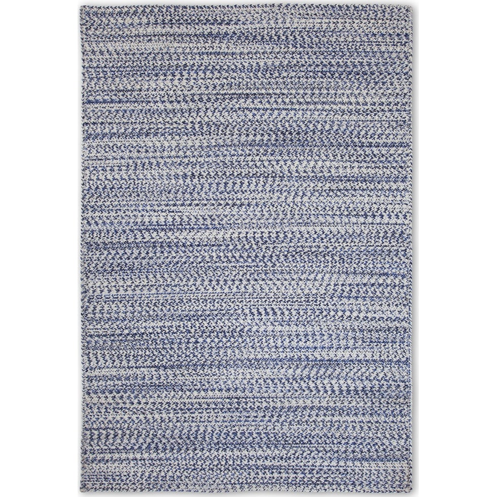 braided blue area rug  x    