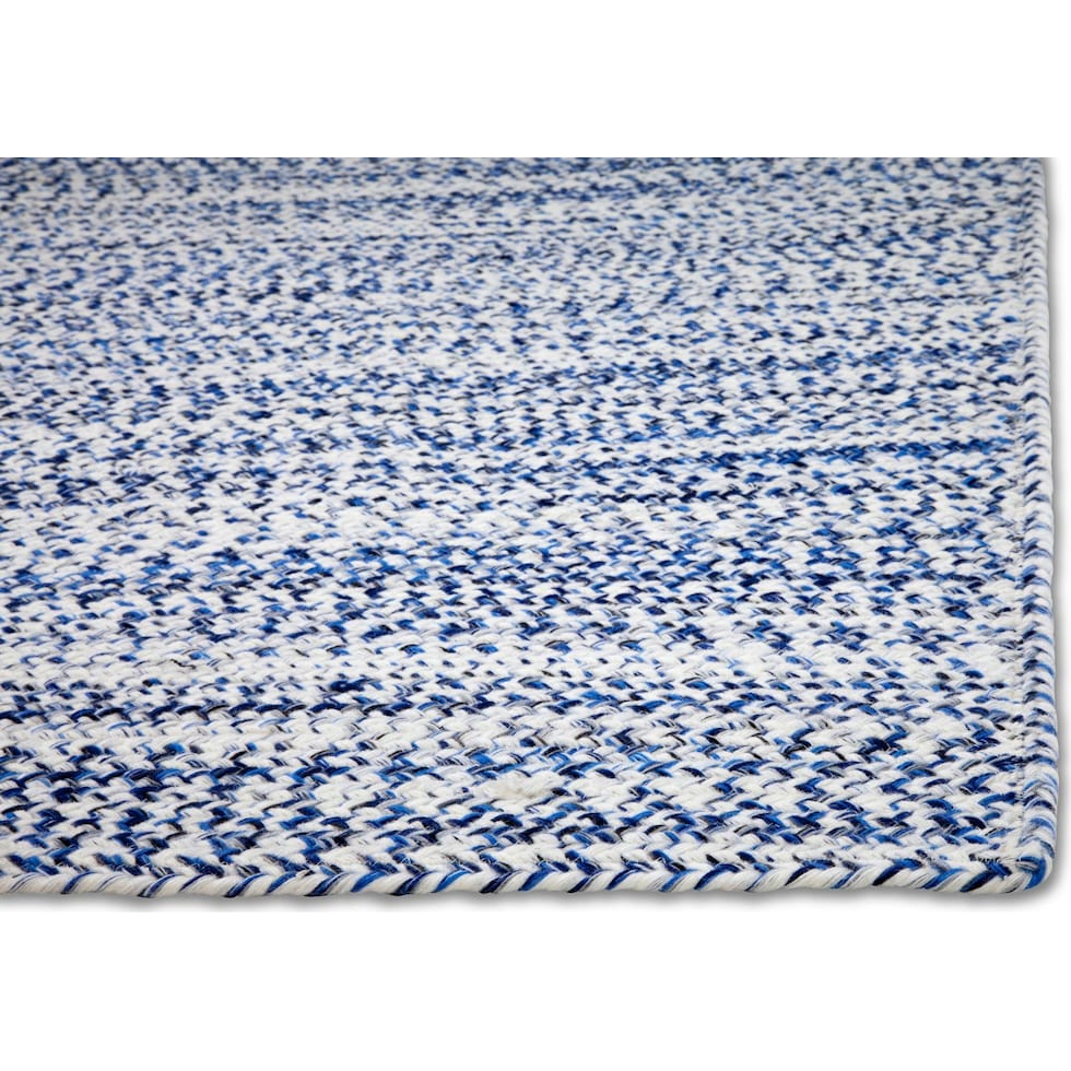 braided blue area rug  x    