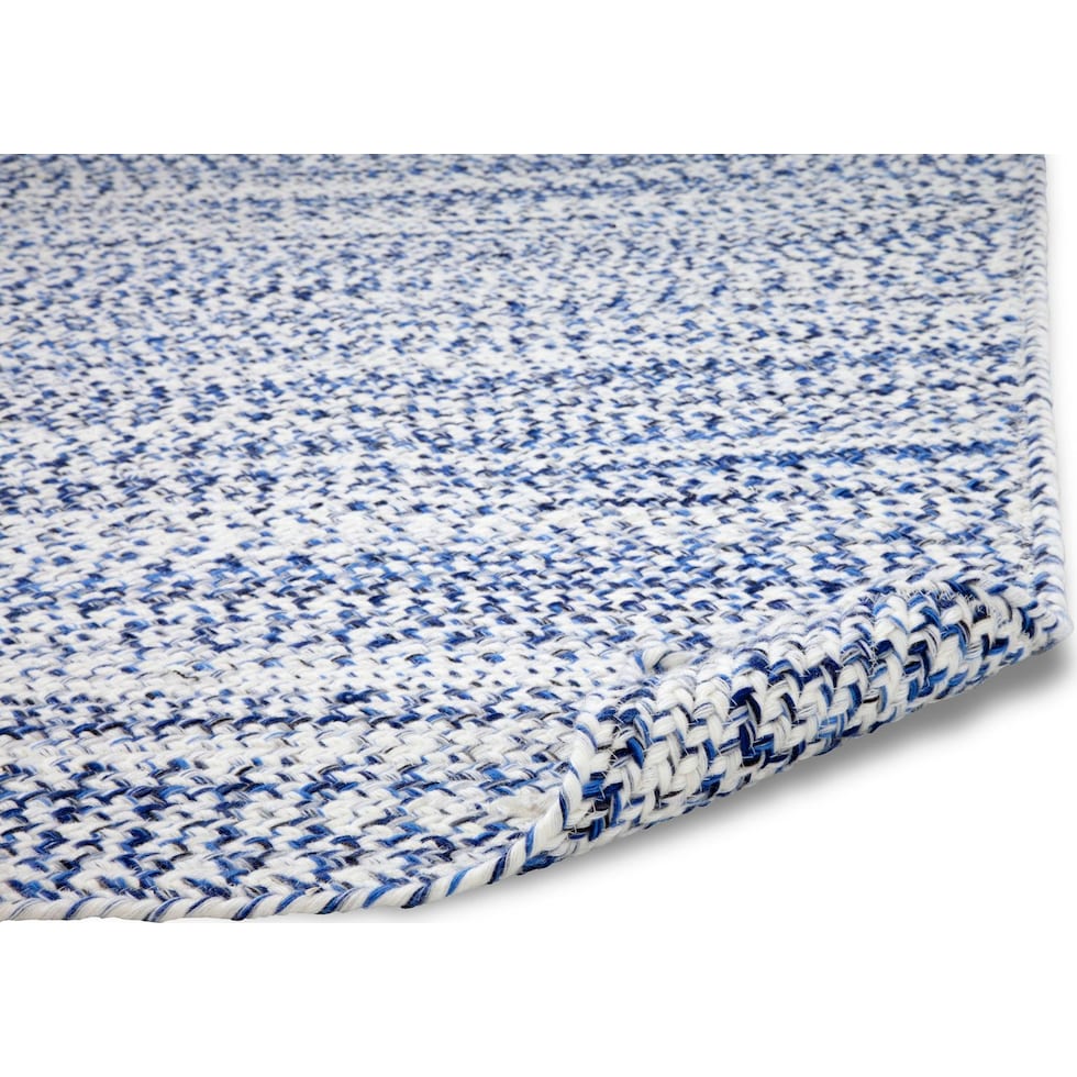 braided blue area rug  x    