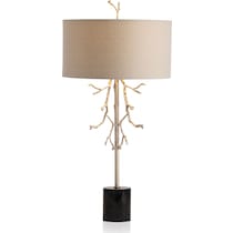 branches black silver table lamp   