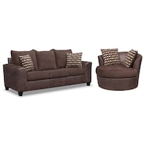 brando chocolate dark brown  pc living room   
