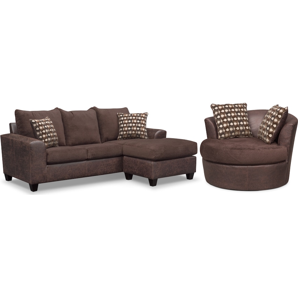 brando chocolate dark brown  pc living room   
