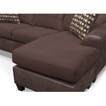 brando chocolate dark brown  pc sectional with chaise   