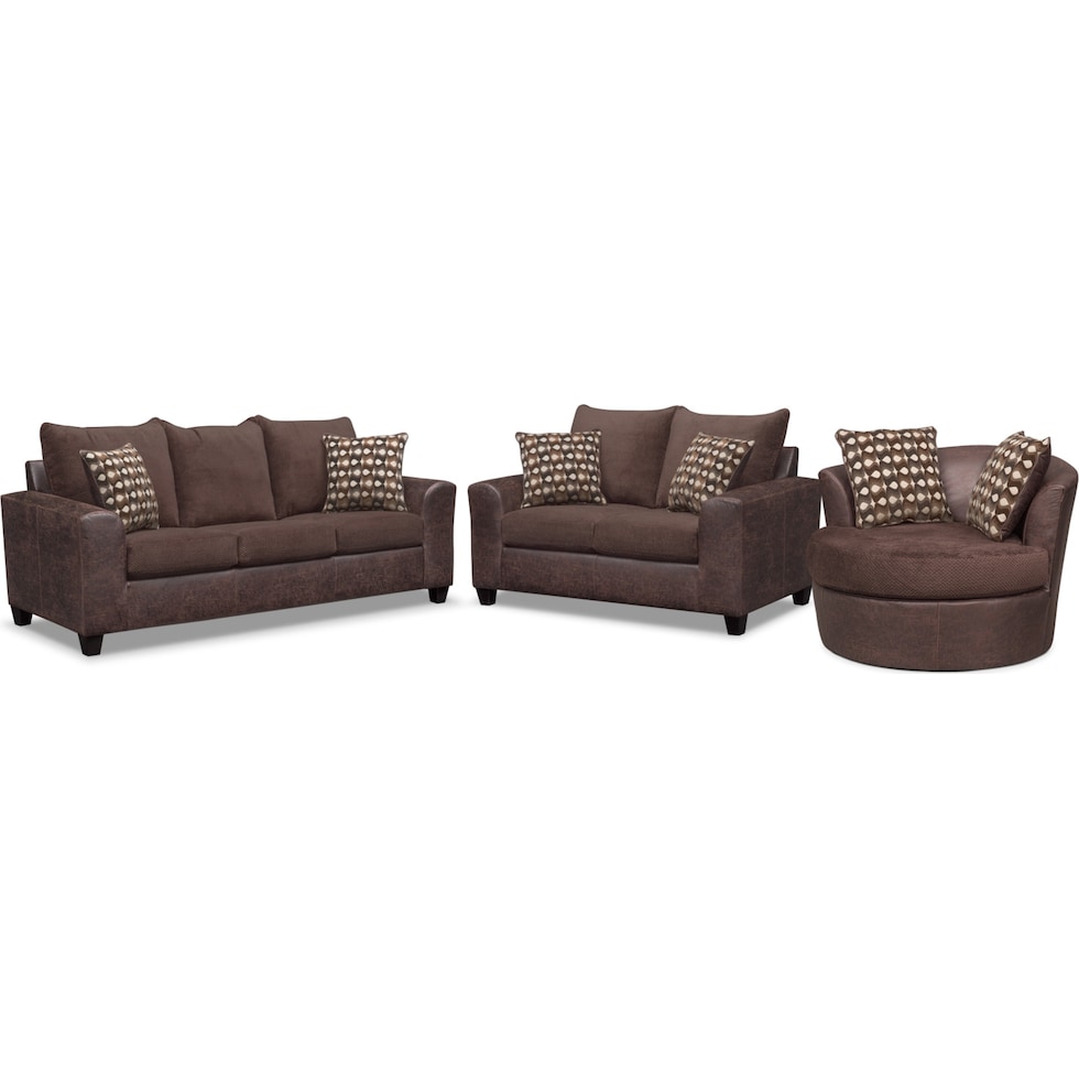 brando chocolate dark brown  pc living room   