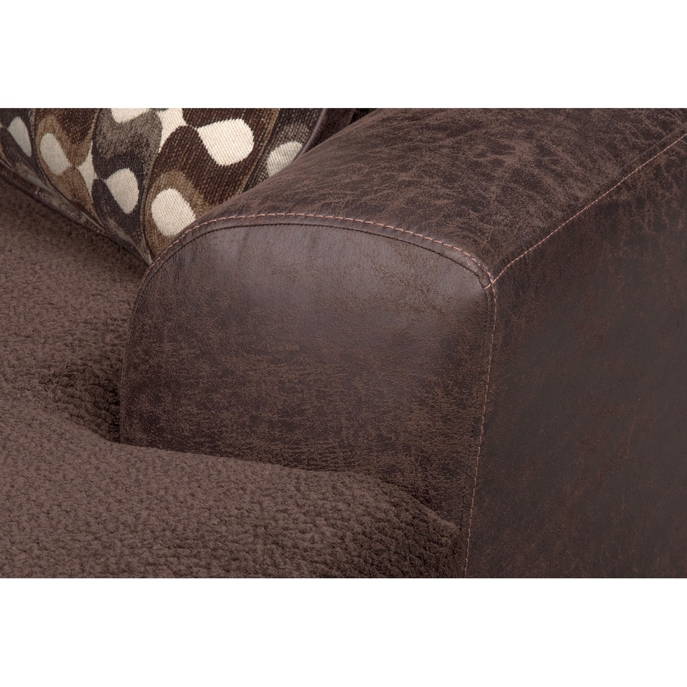 brando chocolate dark brown loveseat   