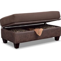 brando chocolate dark brown ottoman   