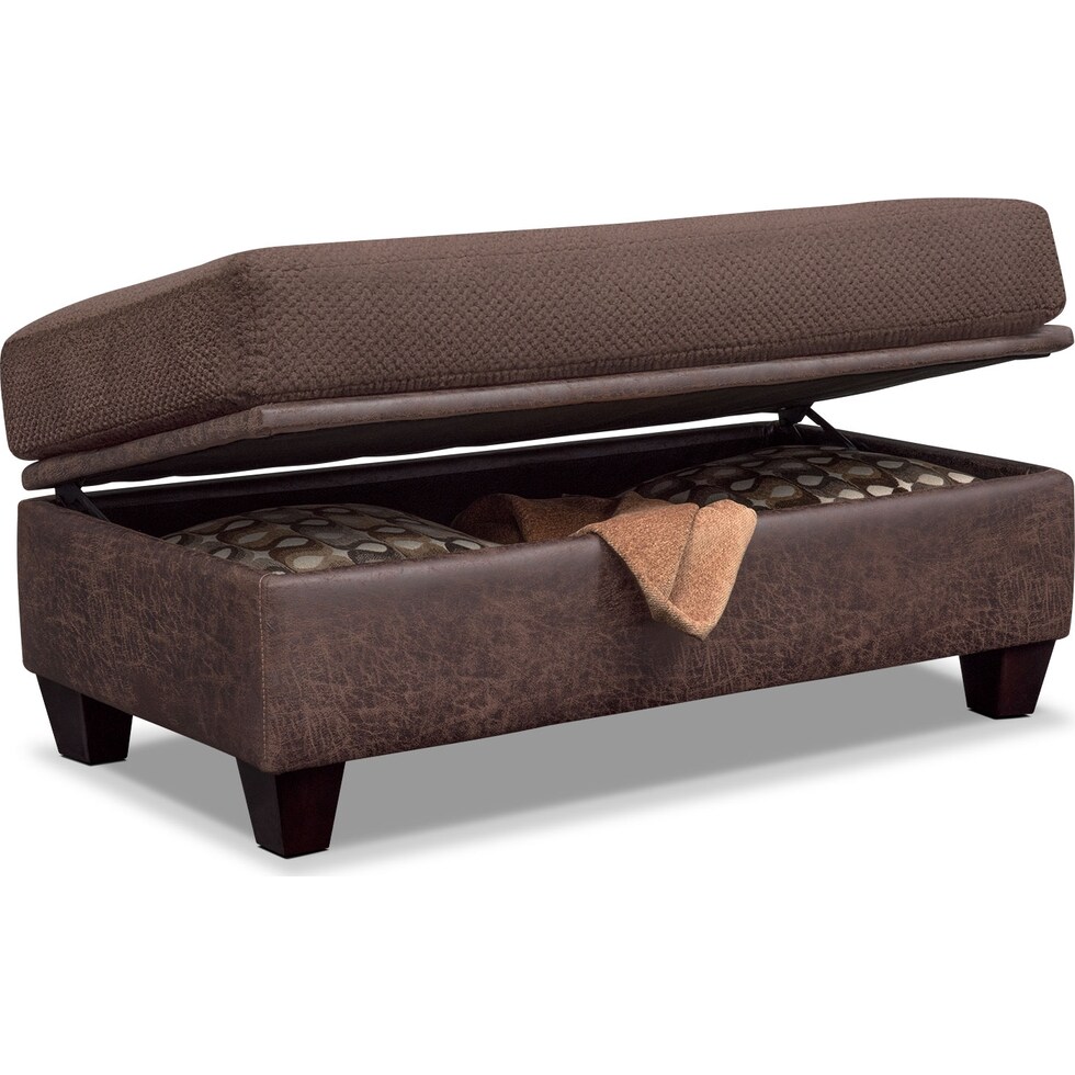 brando chocolate dark brown ottoman   