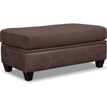 brando chocolate dark brown ottoman   