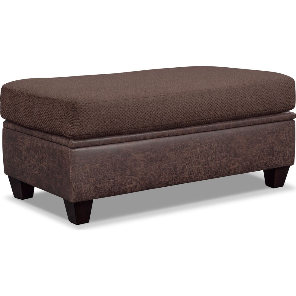 brando chocolate dark brown ottoman   
