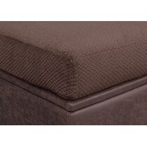 brando chocolate dark brown ottoman   