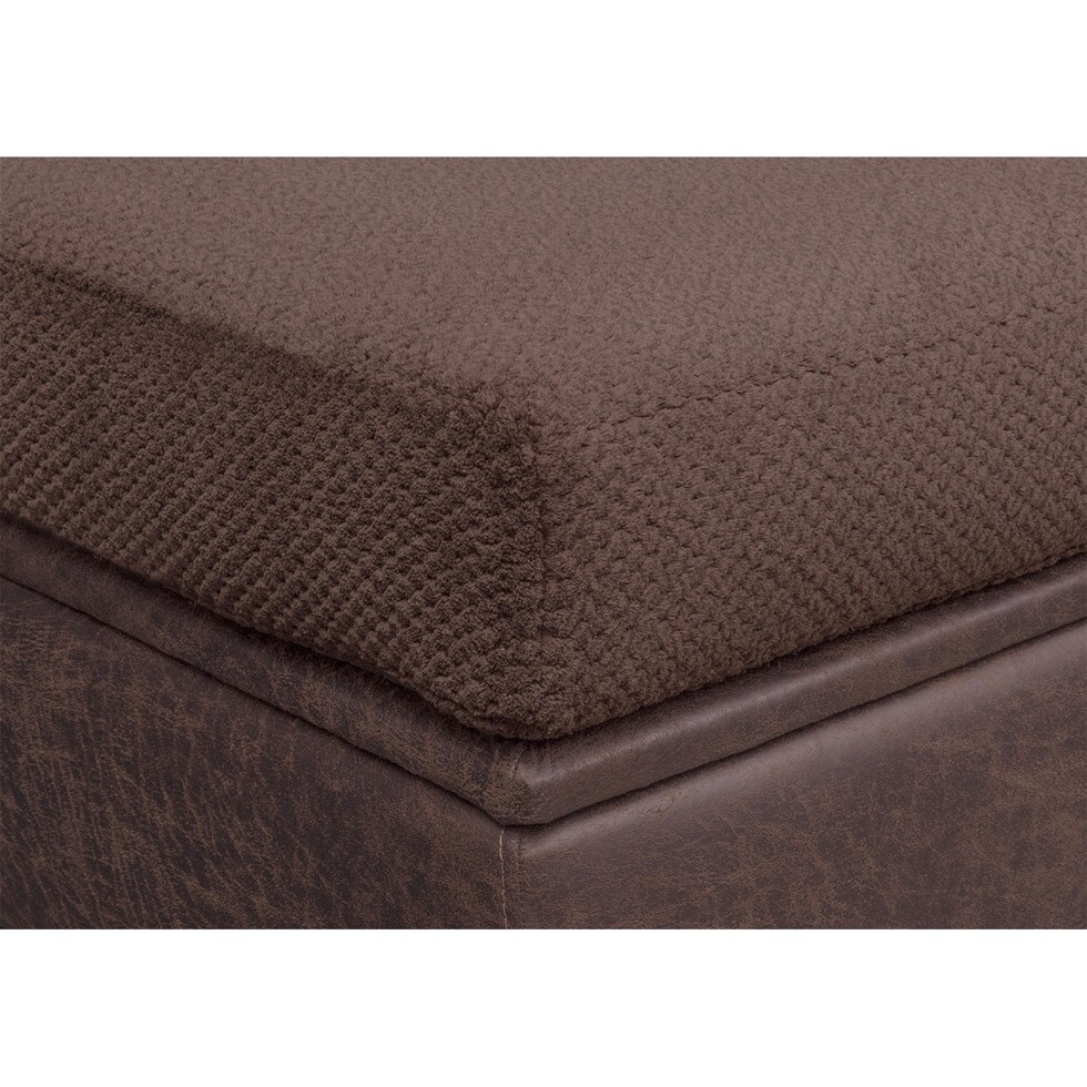 brando chocolate dark brown ottoman   