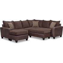 brando chocolate dark brown ottoman   