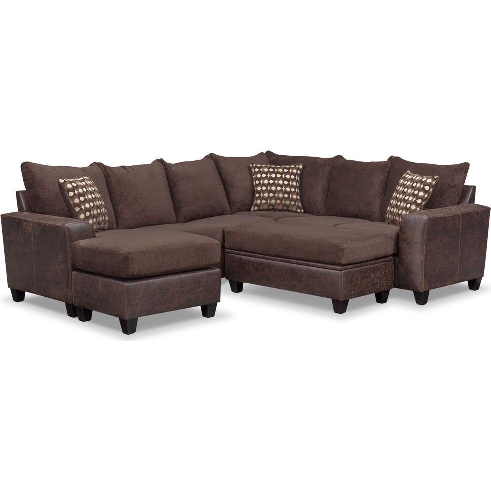 brando chocolate dark brown ottoman   