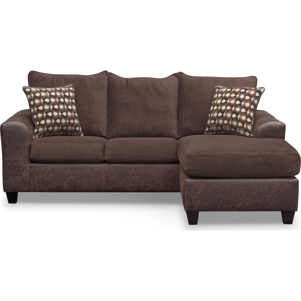 brando chocolate dark brown sectional   