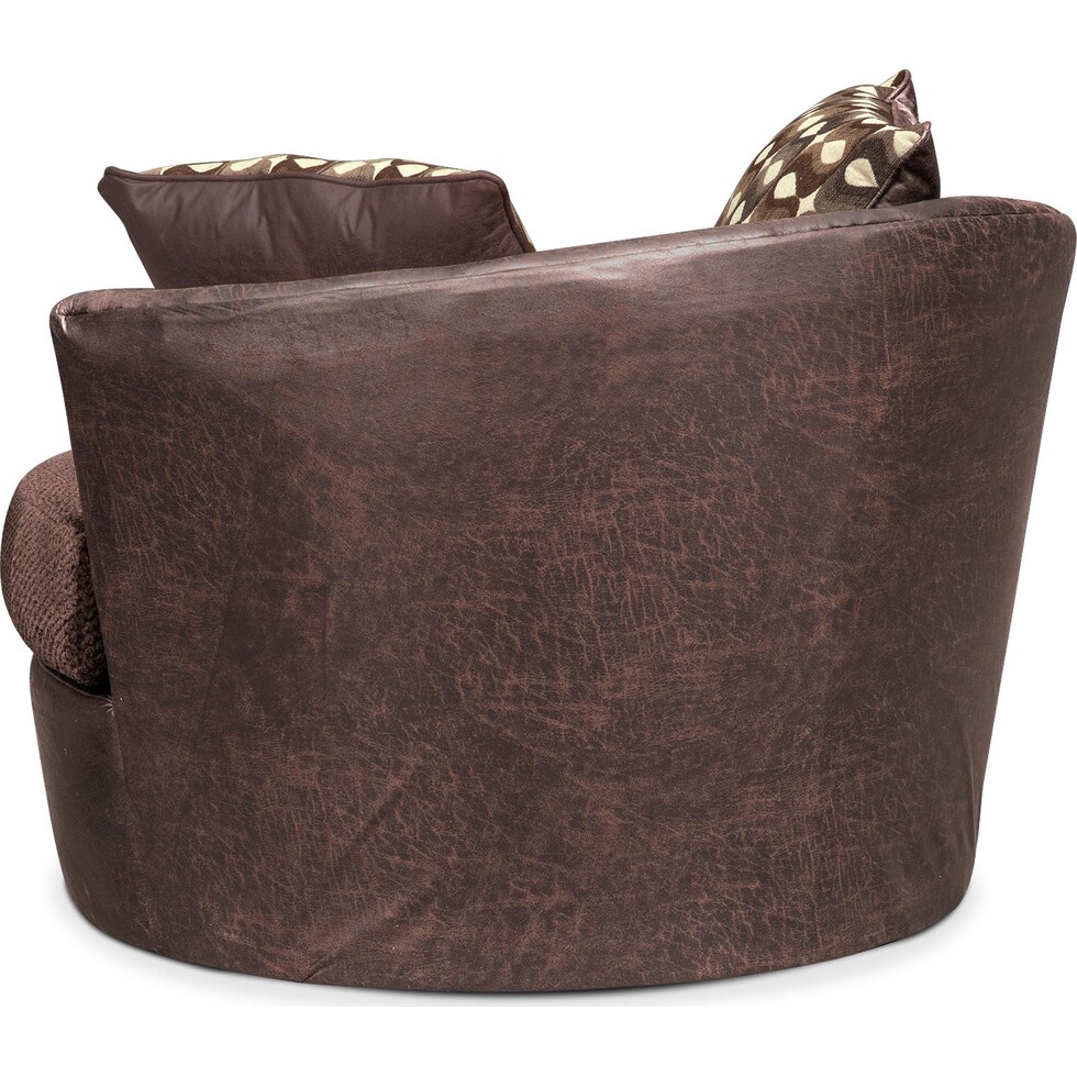 brando chocolate dark brown swivel chair   