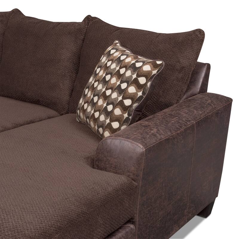 Brando 3Piece Sectional with Modular Chaise Chocolate Value City