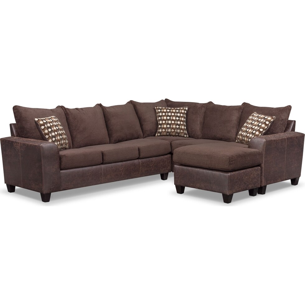 brando sectional chocolate dark brown sectional   