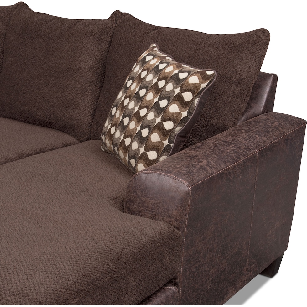 brando sectional chocolate dark brown sectional   