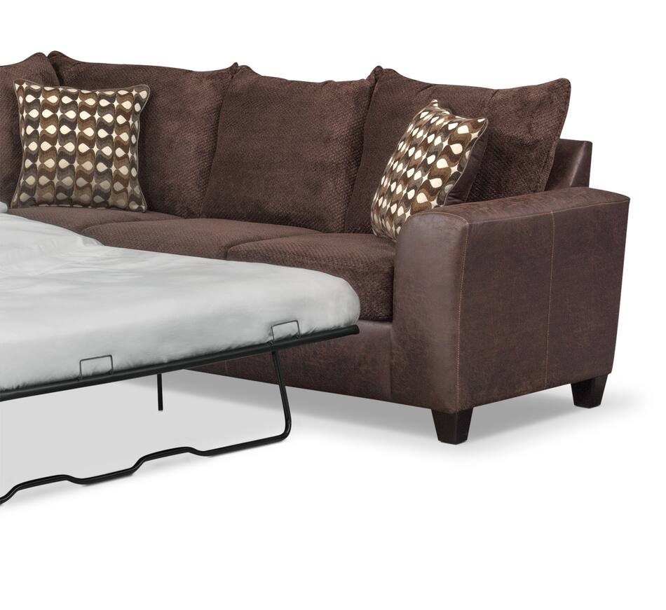 Brando 3Piece Queen Sleeper Sectional Value City Furniture