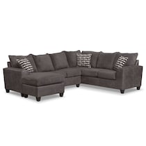 brando sectional smoke gray  pc sectional   