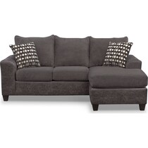 brando smoke gray  pc sectional with chaise   