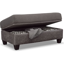 brando smoke gray ottoman   