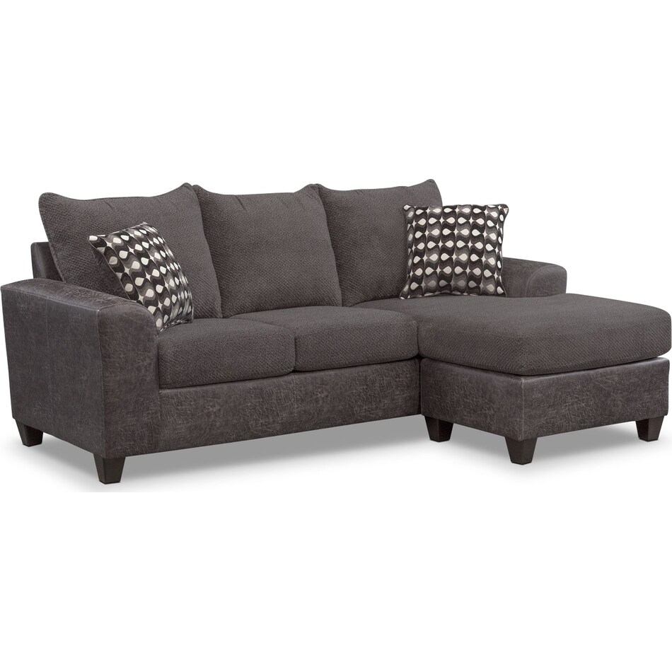Brando 2Piece Sofa with Chaise Smoke Value City Furniture