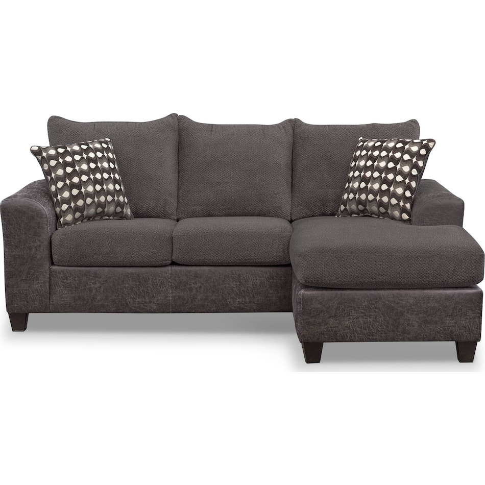 Brando 2Piece Sofa with Chaise Smoke Value City Furniture