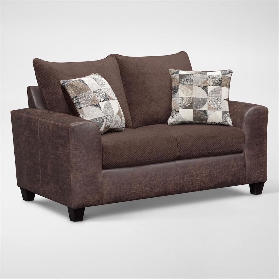 brando dark brown loveseat   