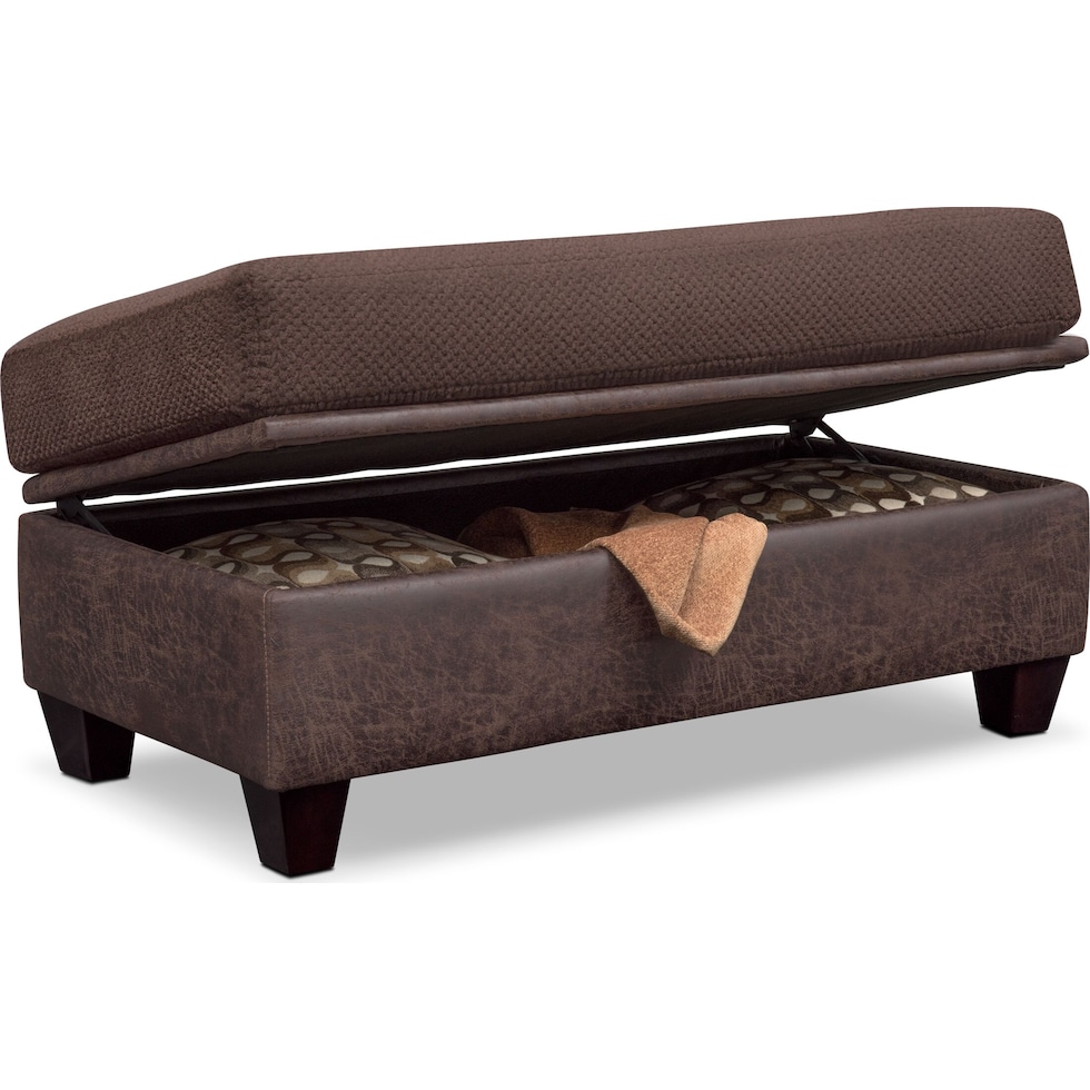 brando dark brown ottoman   