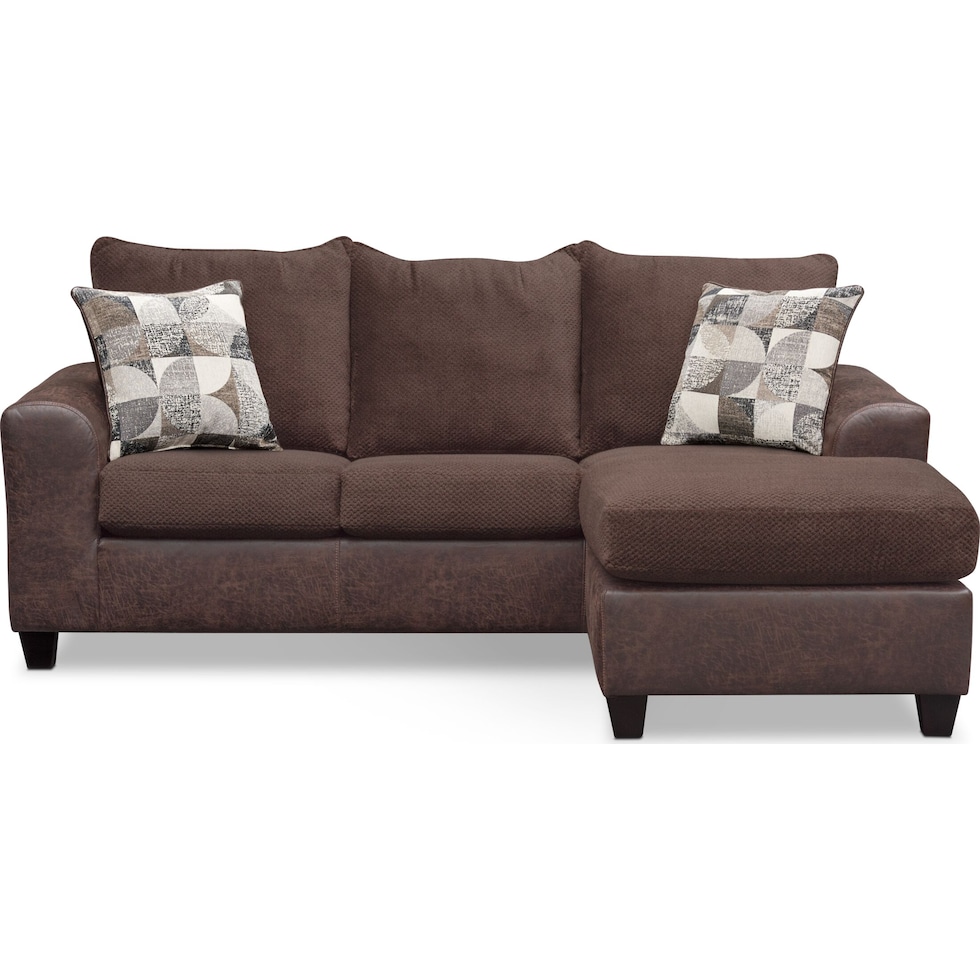 brando dark brown sectional   