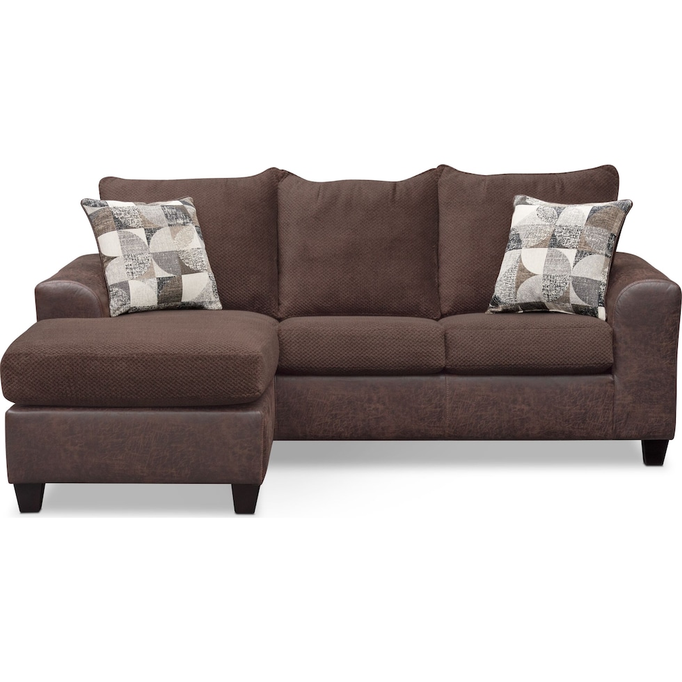 brando dark brown sectional   