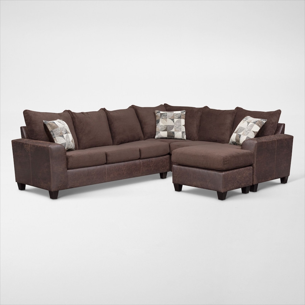 brando dark brown sectional web   