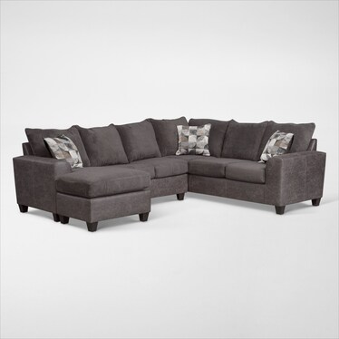Brando 2-Piece Sectional with Modular Chaise - Smoke